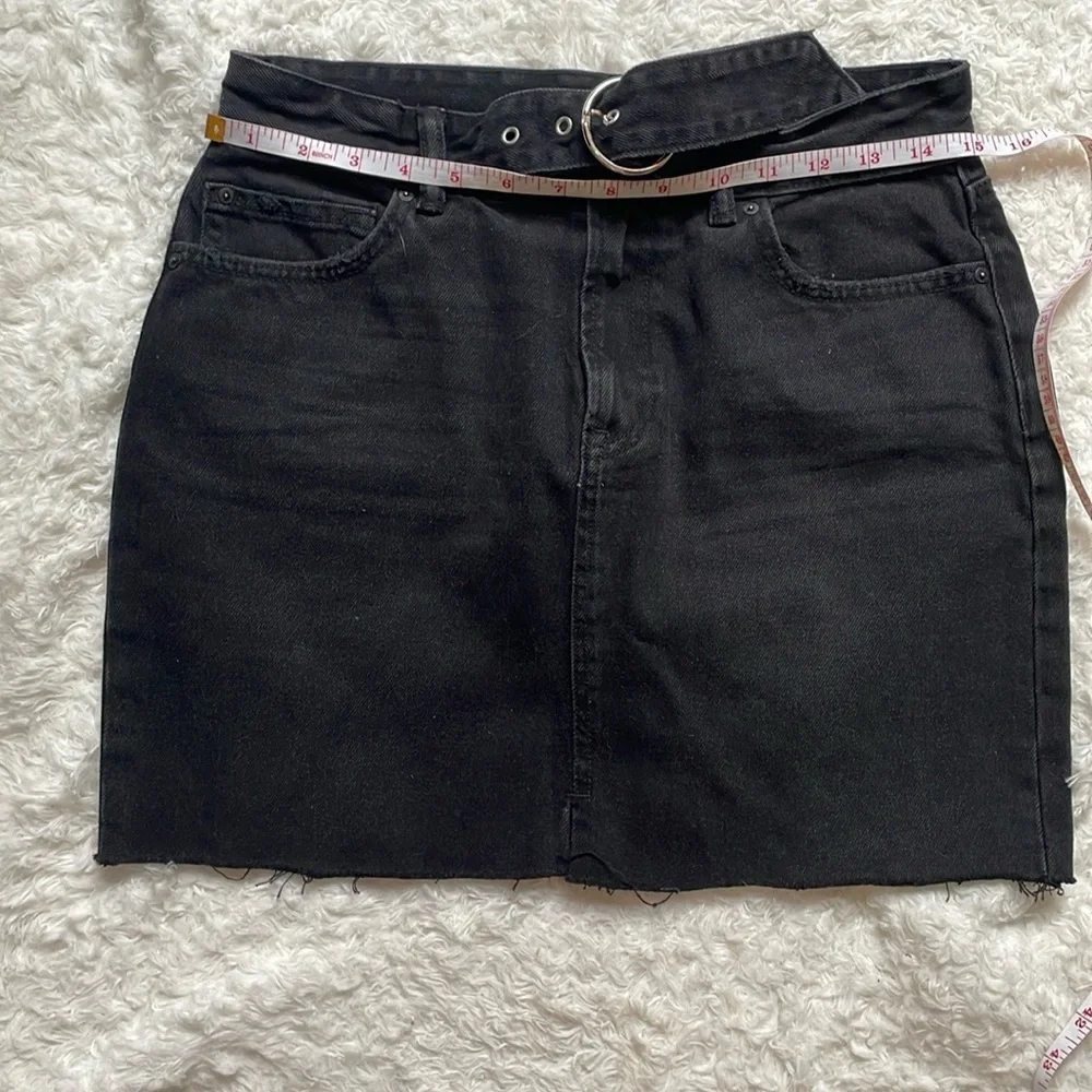 Allsaints Black Denim mini Skirt